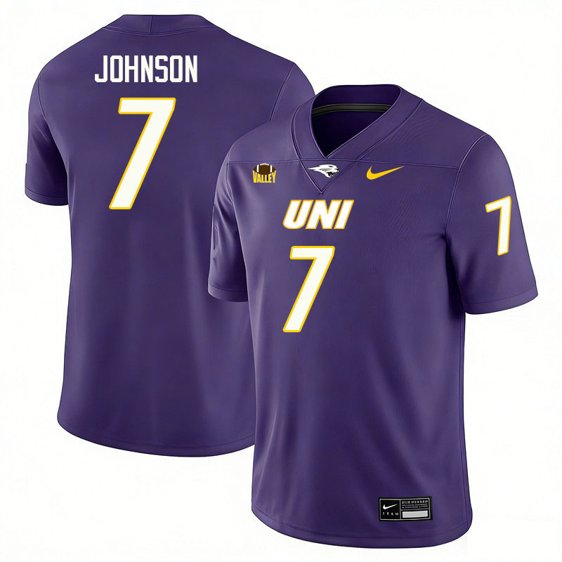 Northern Iowa Panthers #7 David Johnson College Football Jerseys,Uniforms-Purple